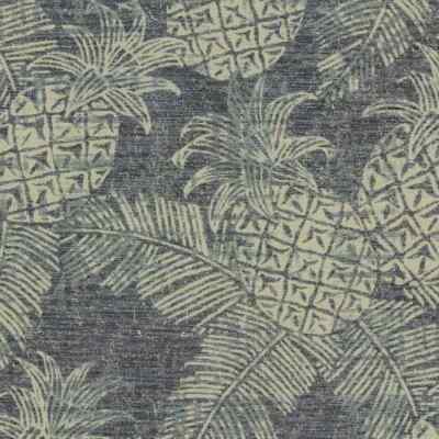 Tommy Bahama PRIVATE ISLAND AZUL Polyester Blue Pineapple Drapery Uph Fabric