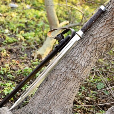 Custom & Handmade Carbon Steel Medieval Warrior Full Tang Battle Ready Sword
