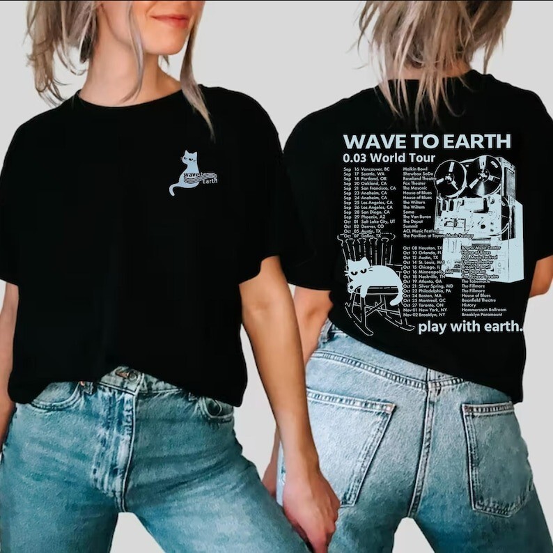 wave to earth 2024 0.03 World tour Tシャツ Wave To Earth 0.03 Tour 2024 T-shirt, Wave To Earth Kpop