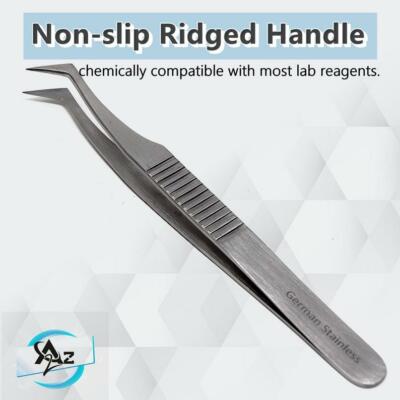 Fine Precision Point Tweezers Stainless Steel Lab Forceps for Microscopic Tasks