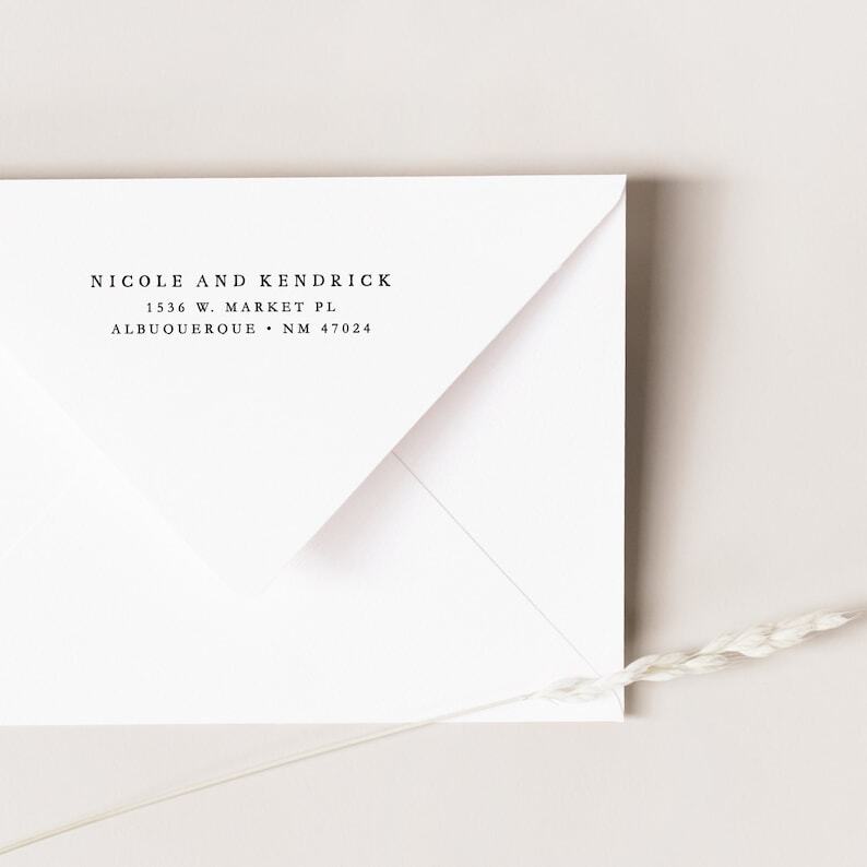 Wedding Address Stamp, Self Inking Address Stamp, Custom Return Address Stamp