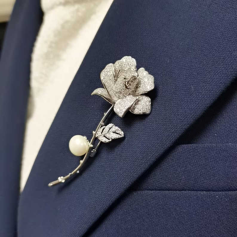 14K ブローチ めのう