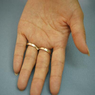 Pre-owned Online0369 Men's Personalized Double Finger Unique Style Name Solid 925 Sterling Ring In White