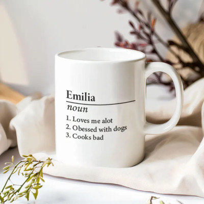 Funny Personalized Name Definition Mug, Personalized Name Coffee Cup,