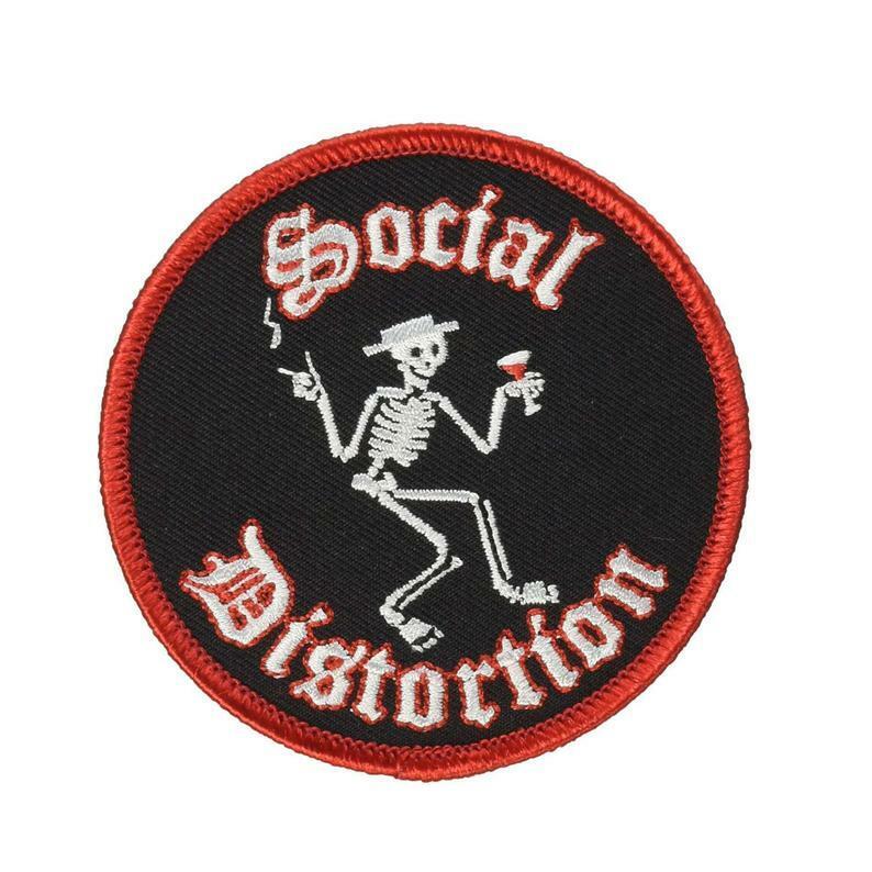 Social Distortion Skeleton Embroidered Iron On Patch - Punk Rock Music 067-R