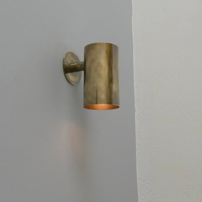 Brass Cylinder Wall Sconce Italian Brass Sconces Italian Light Mid Century