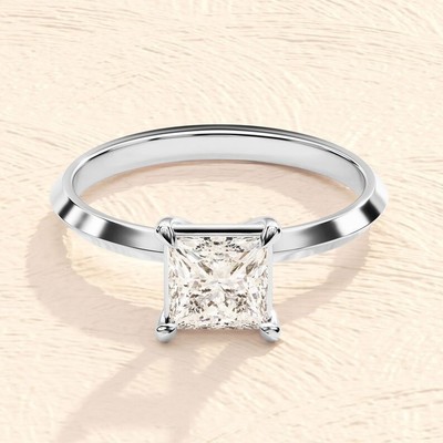 White Topaz 925 Solid Sterling Silver Engagement Ring Jewelry 925 Stamped