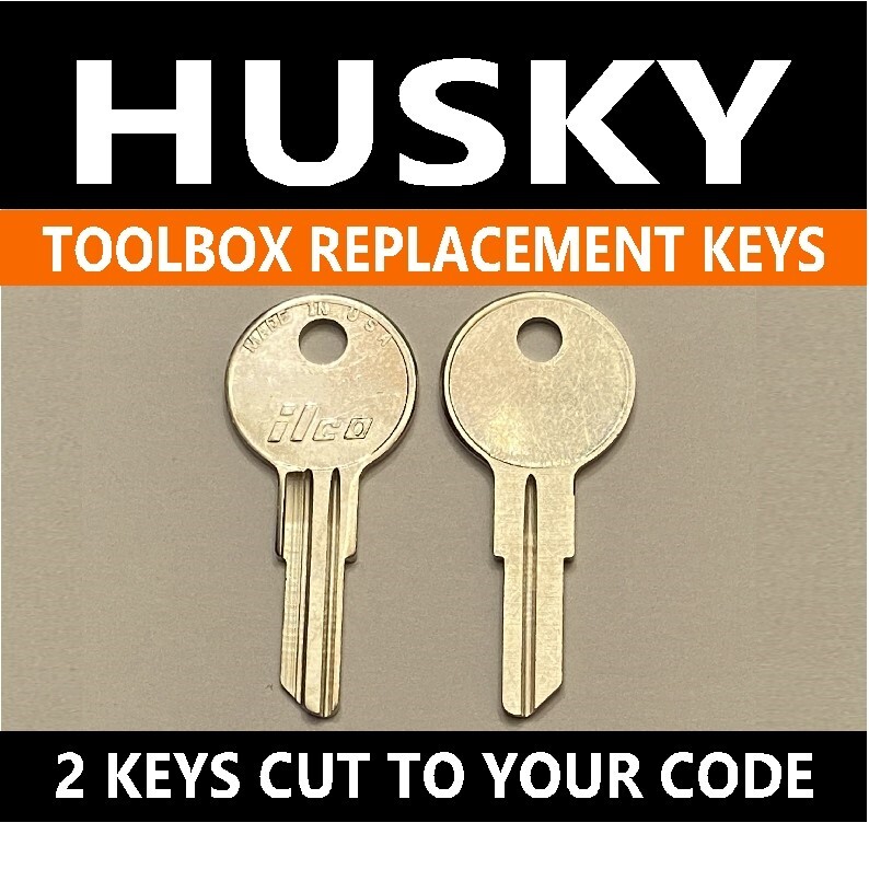 Husky Toolbox Keys Tool Box Spare Replacement Key Cut to Code R601-R620, 600-620