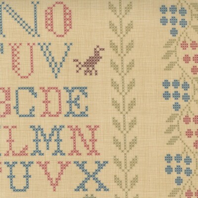 Threads That Bind Blackbird Designs Moda 28003 11 Fabric Parchment Multi Sampler