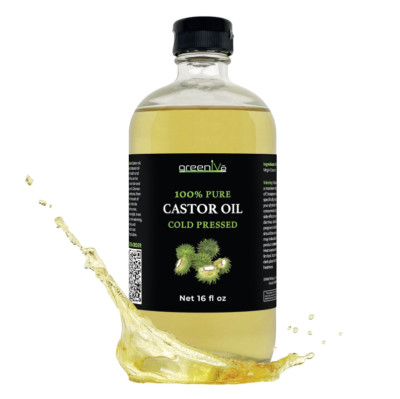 GREENIVE -100% PURE CASTOR OIL - ORGANICALLY GROWN - COLD PRESSED - HEXANE FREE