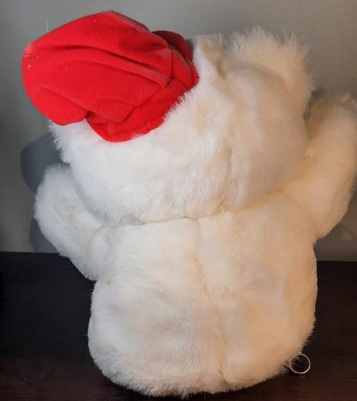 ETONE Plush Teddy Bear White Christmas RARE Zipper Pouch 1985 RARE VTG