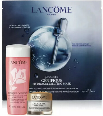 Lancome Absolue Eye, Genifique Hydrogel Melting Mask & Tonique - NEW-SEALED