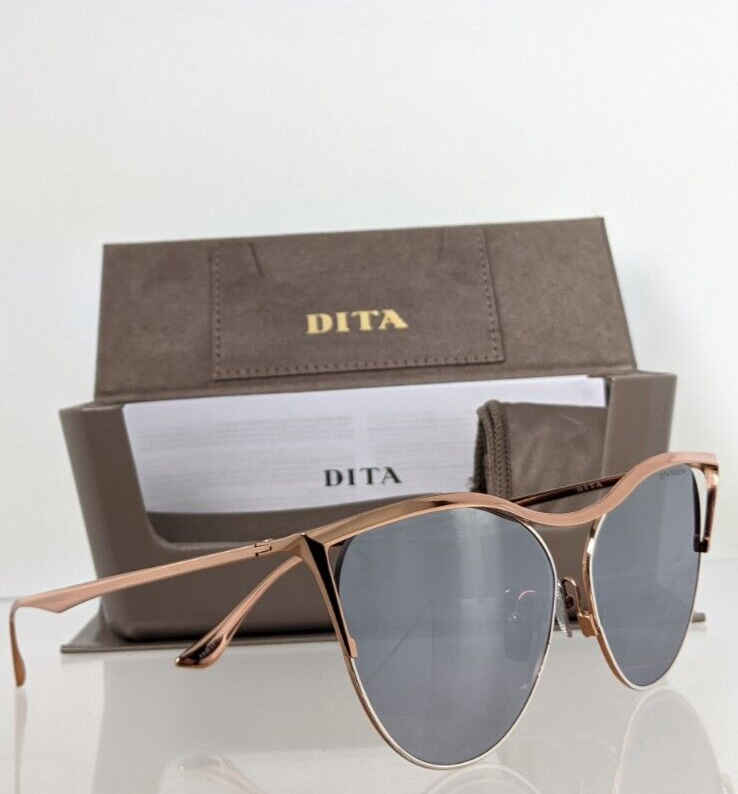 Pre-owned Dita Authentic  Sunglasses Revoir Dts 509-59-02 Rose Gold Frame In Brown