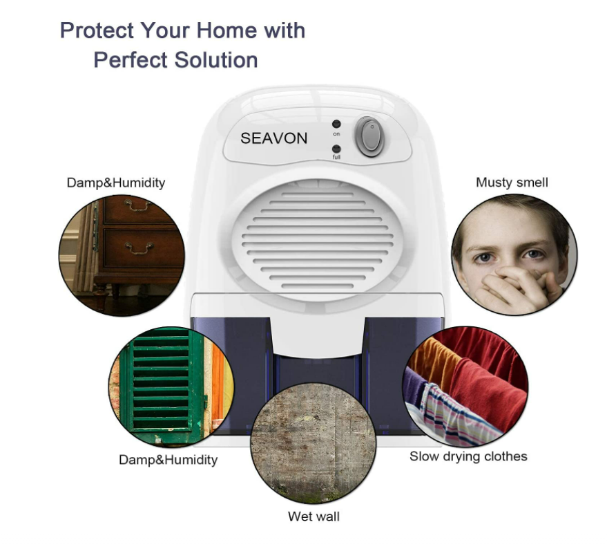 Deshumidificador De Humedad Para Basement Small Bedroom Casa 500ml 225 sq ft New