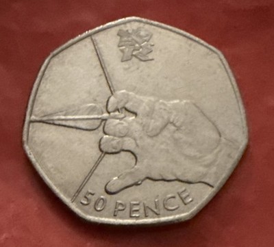 Archery 50p 2012 London Olympics. Check out my other 50ps and £2 coins.