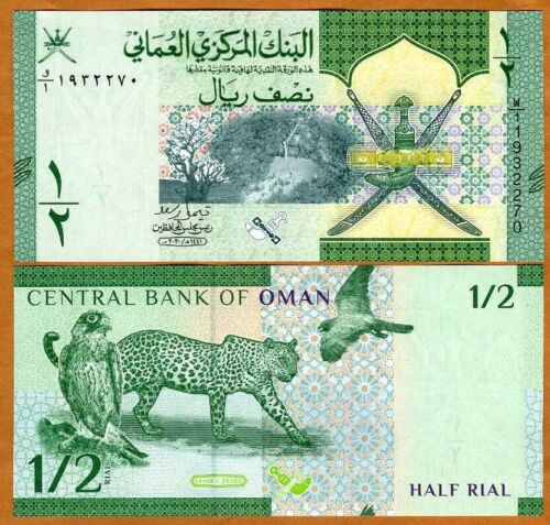 Oman, 1/2 Rial, 2020, P-New, UNC New Redesigned issue, Animals