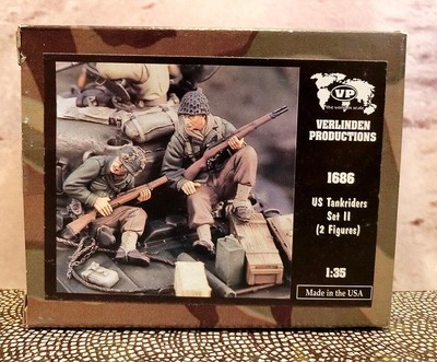 1/35 Verlinden VP US Tank Riders with Rifles in Hand WWII Set No.2 1686
