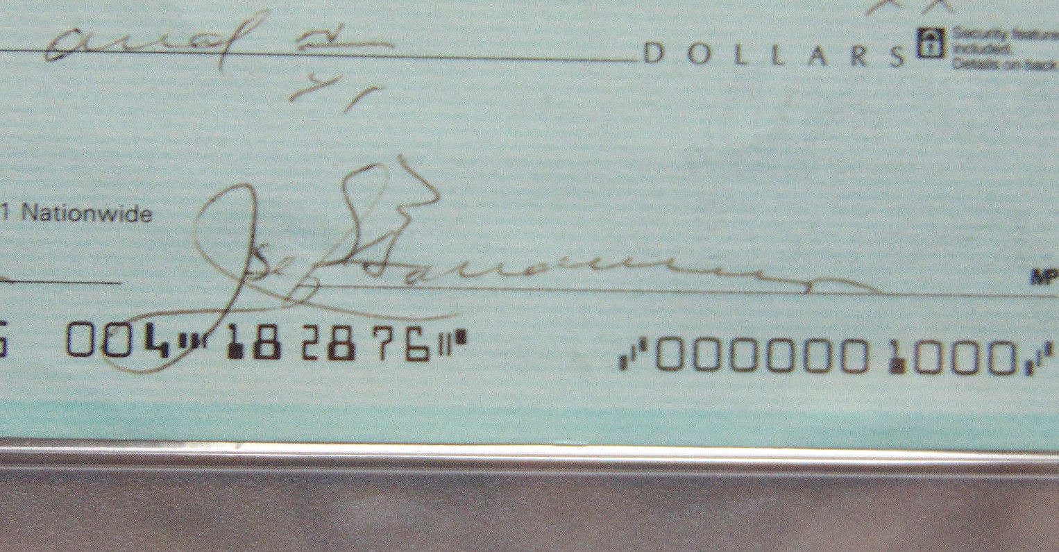 Joseph (Joe) Bonanno Signed Check Autographed Mob Mafia  PSA/DNA CERTIFIED