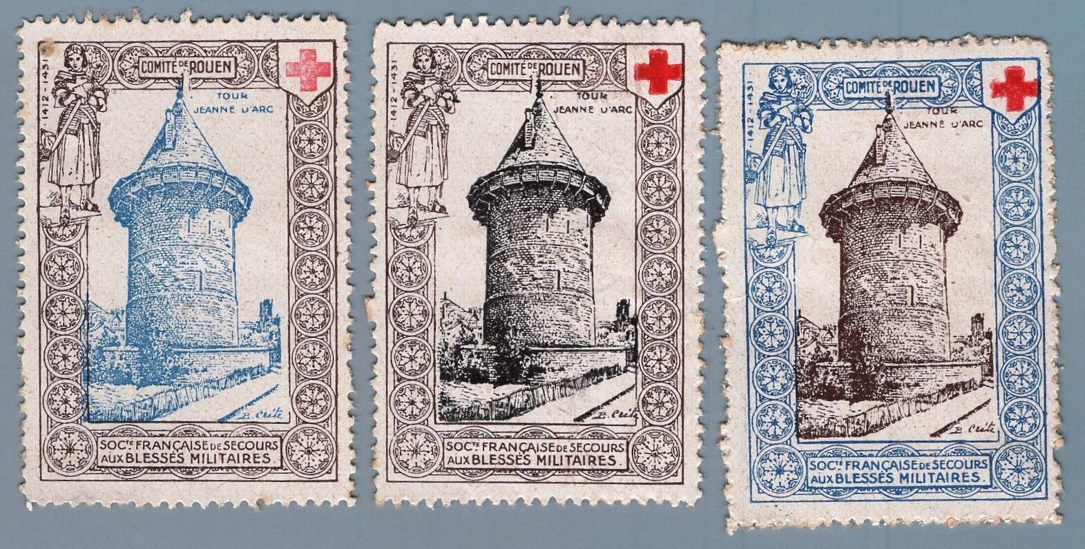 ES0842 Red Cross Cinderella: Croix Rouge Franc. - Monum. De