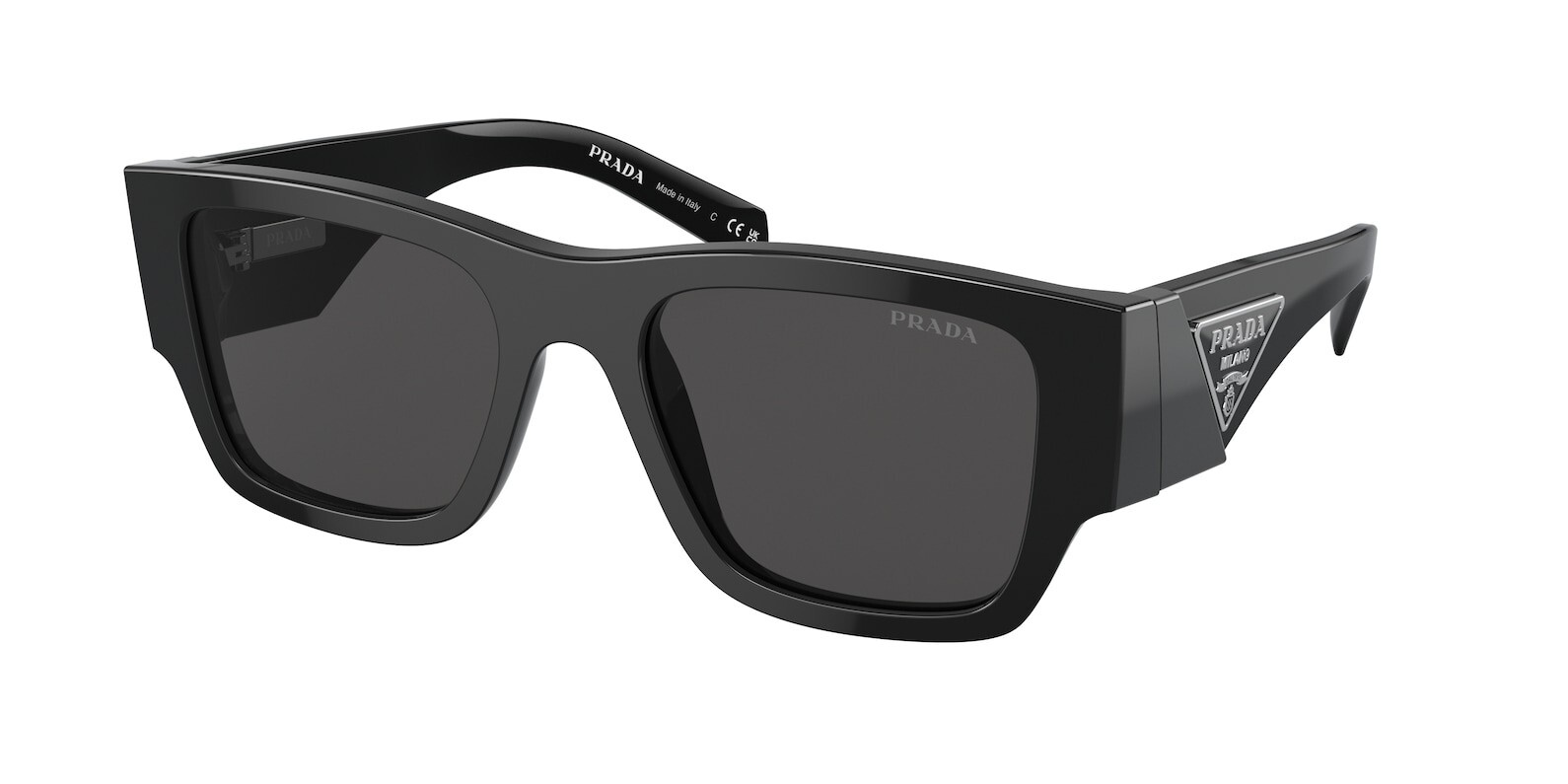 Pre-owned Prada 0pr10zs 1ab5s0 54mm Black/dark Grey Lens