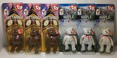 TY BEANIE LOT OF 28 GLORY CHILLY BRITANNIA MAPLE HUMPHREY RIGHTY  AND MORE! NIP*