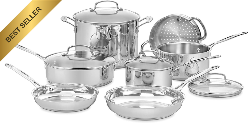 11-Piece Stainless Steel Cookware Set Cuisinart Chef's Classic 77-11G