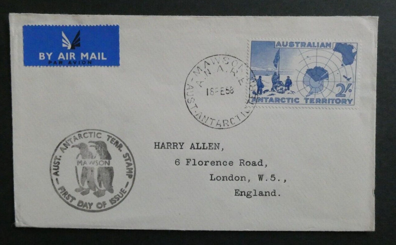 Australien Fdc Antarktis Mawson 1958