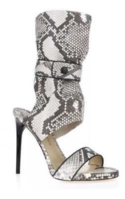 Paul Andrew Metropol Snake Leather Heeled Sandals N4493 Women's Size 38.5 