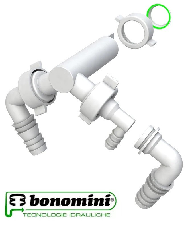 RACCORDO ATTACCO DOPPIO SCARICO LAVATRICE ASCIUGATRICE LAVASTOVIGLIE BONOMINI