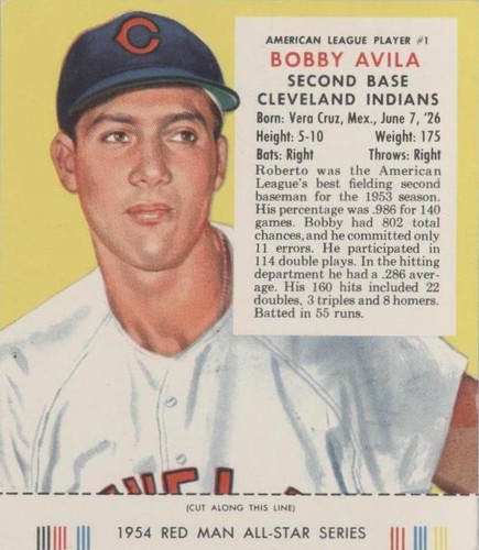 1954 Red Man Tobacco All-Star Team Baseball Trading Cards