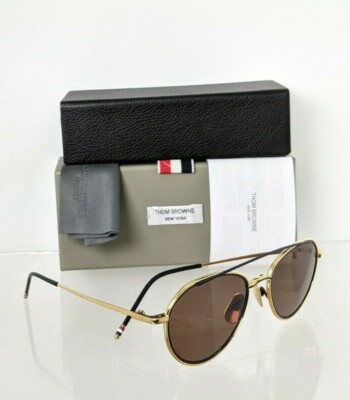 Pre-owned Dita Brand Authentic Thom Browne Sunglasses Tbs 109-c-t Gold Navy Tb109 Frame