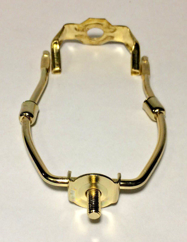 New 4" Brass Lamp HARP Shade Holder w/Base for Lamp Repair     #HAR30