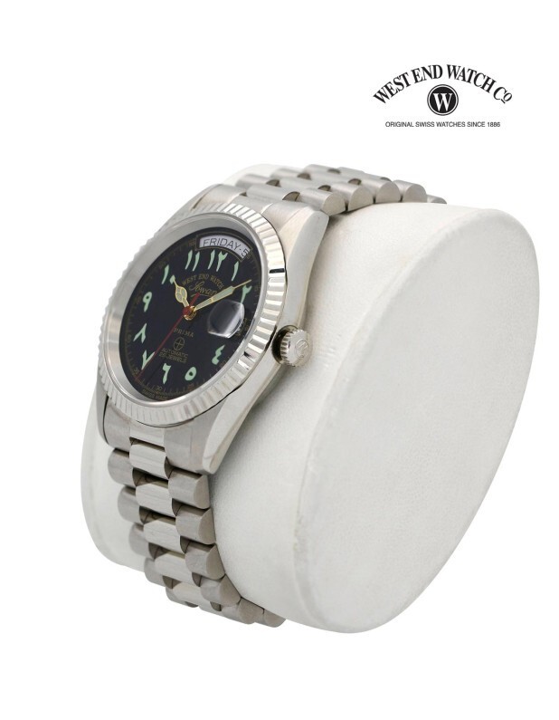 Pre-owned West End Watch Co. West End 6828.10.0788r2 Auto Sapphire Black Arabic Dial Auto Swiss Unisex Watch