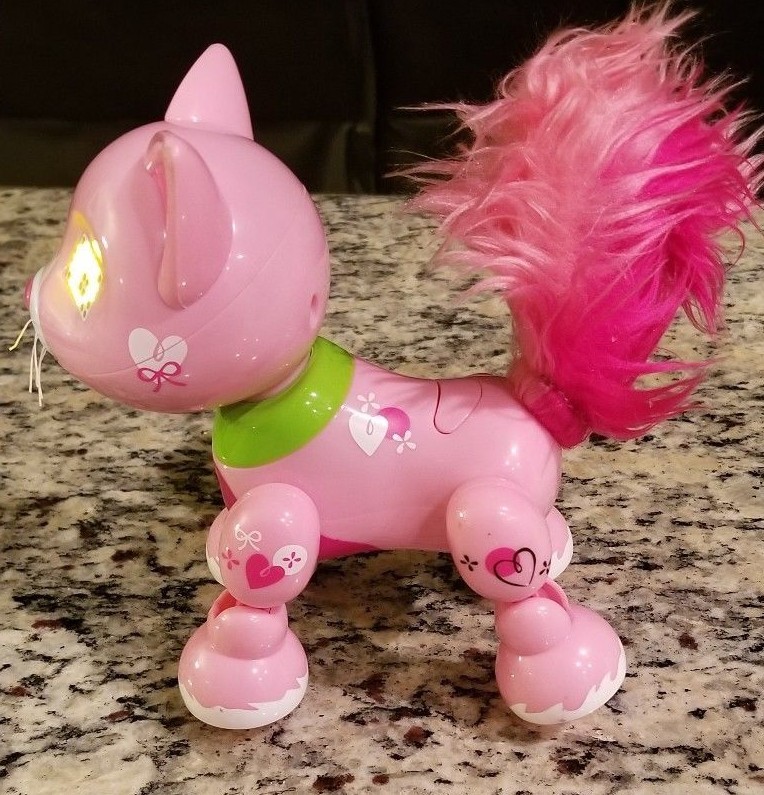 Zoomer Meowzies Spin Master 2016 Interactive Toy PINK Cat w/Batteries