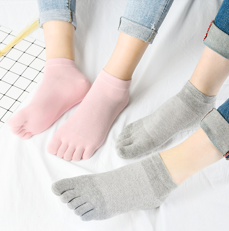 5-6 Pack Women Low Cut Ankle Five Finger Toe Breathe Sport 5-9