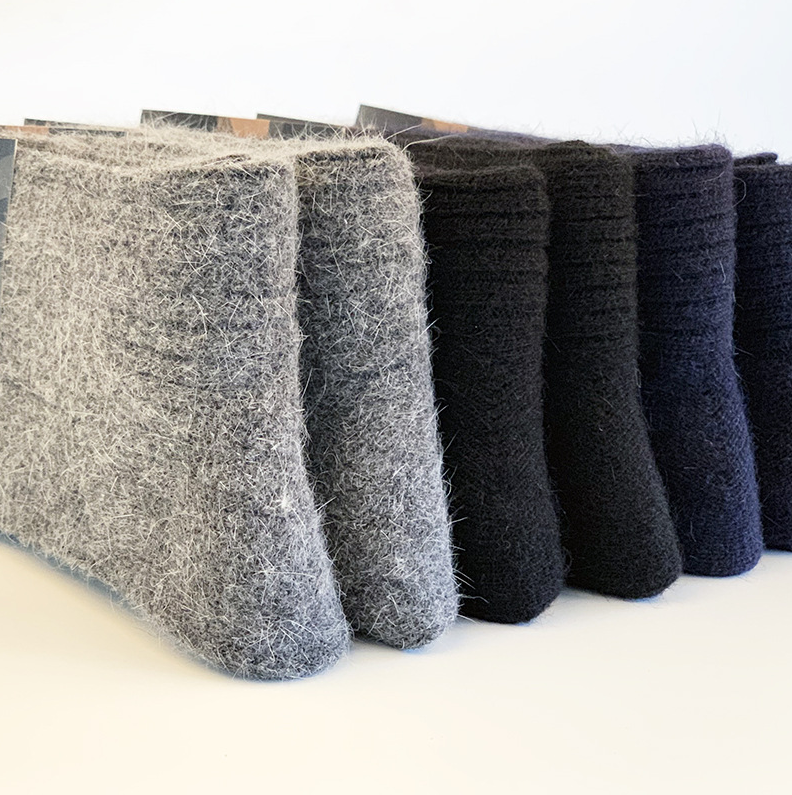 3Pack Men 100%Wool Crew Socks Dress Thick Thermal Boot Warm Soft Heavy Winter