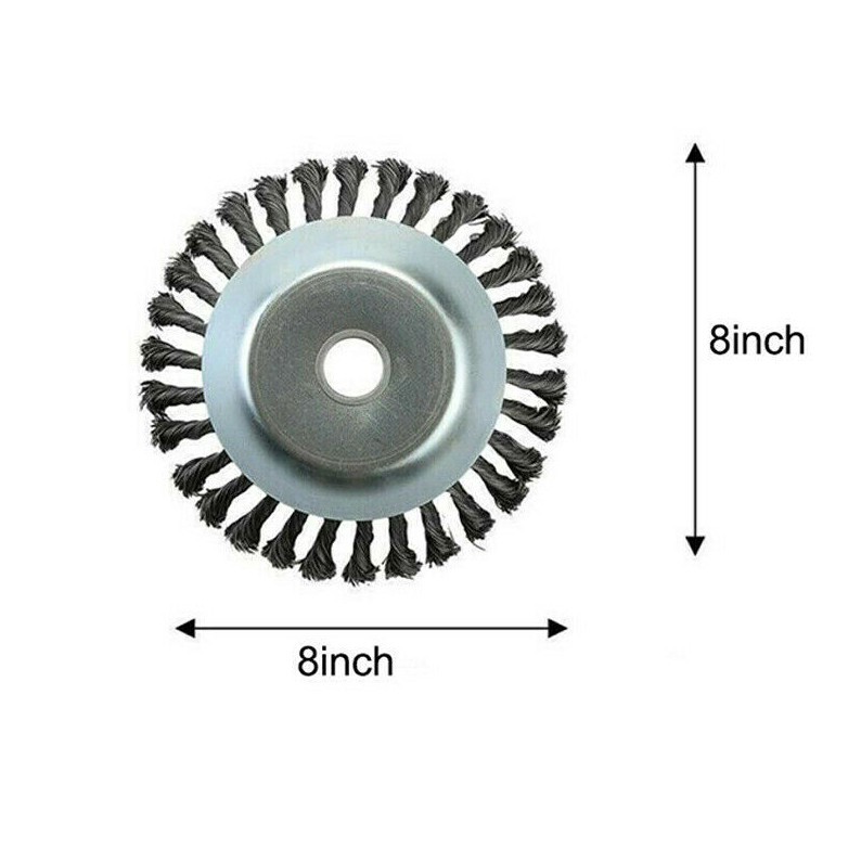 6/8" Weed Brush Steel Wire Trimmer Wheel Garden LawnMower Head Tool Grass Cutter