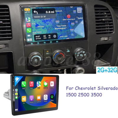 For Chevrolet Silverado 1500 2500 3500 Carplay Android 13 Stereo Radio GPS 10.1''