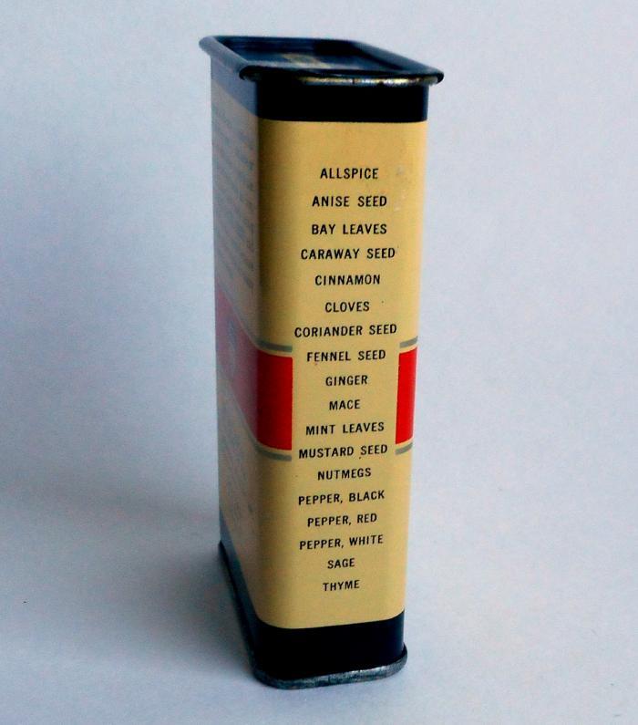 Vintage Richelieu Whole Mustard Seed Sliding Top Tin Sprague Warner Co. Chicago