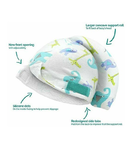 Tortle Adjustable Lucky Elephant Baby Beanie Head Protector For Newborns Large