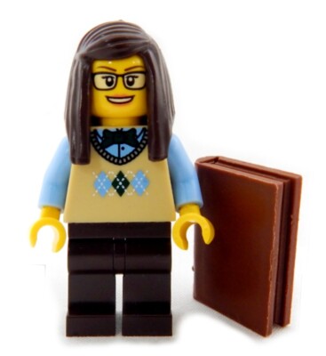 lego librarian minifigure series 10 complete w accessory base 71001 cmf htf rare 125283932222