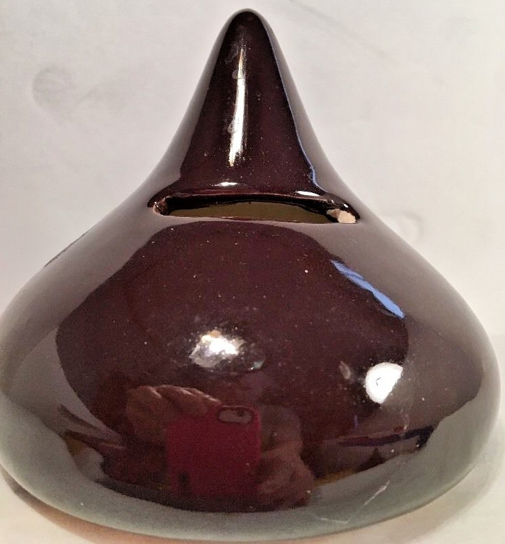 Chocolate Chip Savings Bank Brown Plug Ceramic 4 1/2