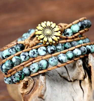 Beaded wrap bracelet deals