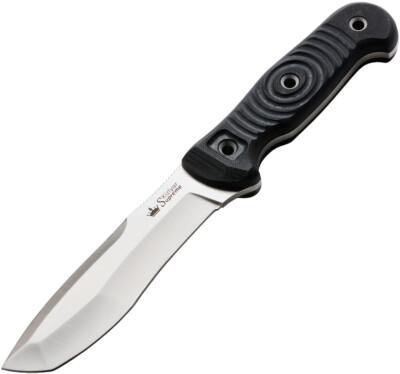 Kizlyar Vendetta Fixed Satin AUS-8 Stainless Blade Black G10 Outdoor Knife 0221