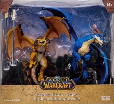 WORLD OF WARCRAFT McFarlane Toys Bronze Proto-Drake and Blue Highland Drake 2pk