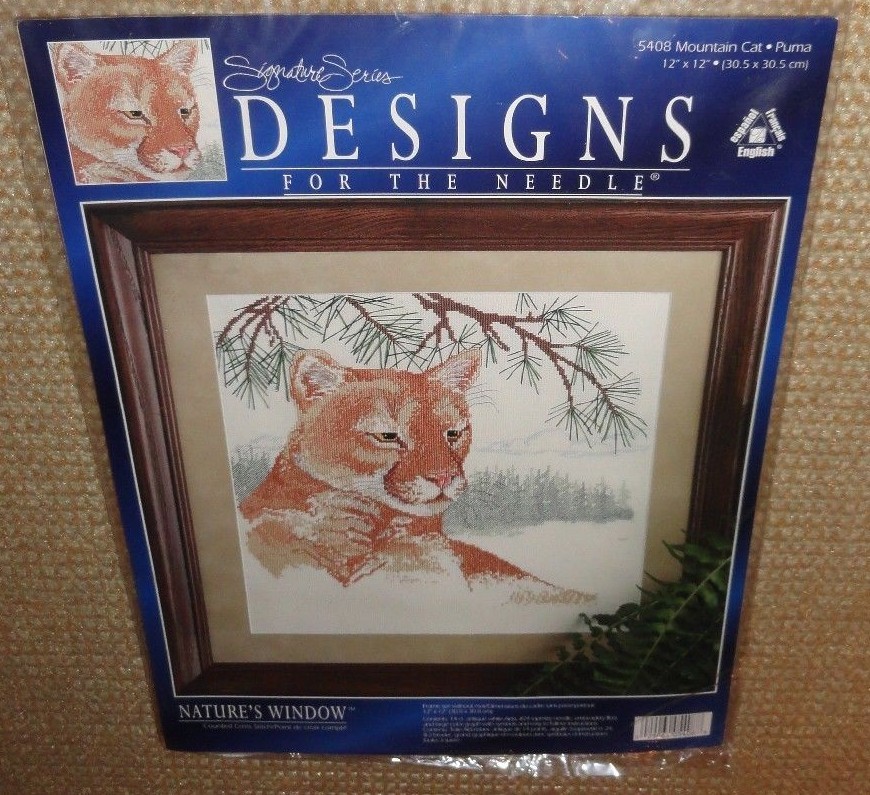 VINTAGE NEW SIGNATURE SERIES 5408 MOUNTAIN CAT PUMA COUNTED CROSS X~ SEE PHOTOS