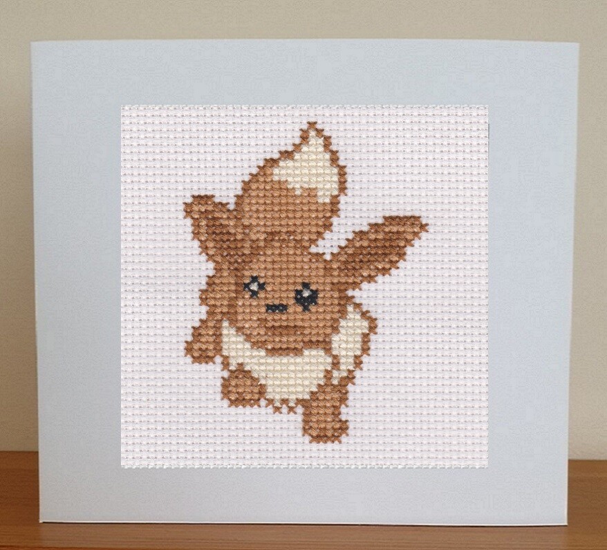 Eevee Cross Stitch Pattern Pokemon Cross Stitch Kit