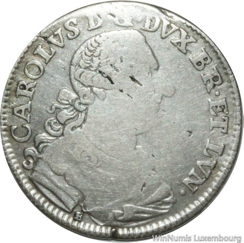 X2062 German Brunswick-WolfenbÃ¼Ttel 1/3 Thaler Charles I 1764 E Idb Silver