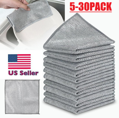 30Pcs Upgrade Steel Wire Dishcloth Double-Layer Multipurpose Wire Miracle Clean