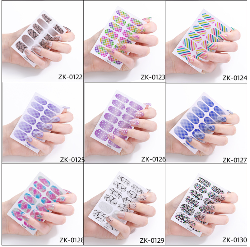 3D Nail Art Wraps Stickers Snowflake Star Leopard Flower Manicure Self Stick NH1